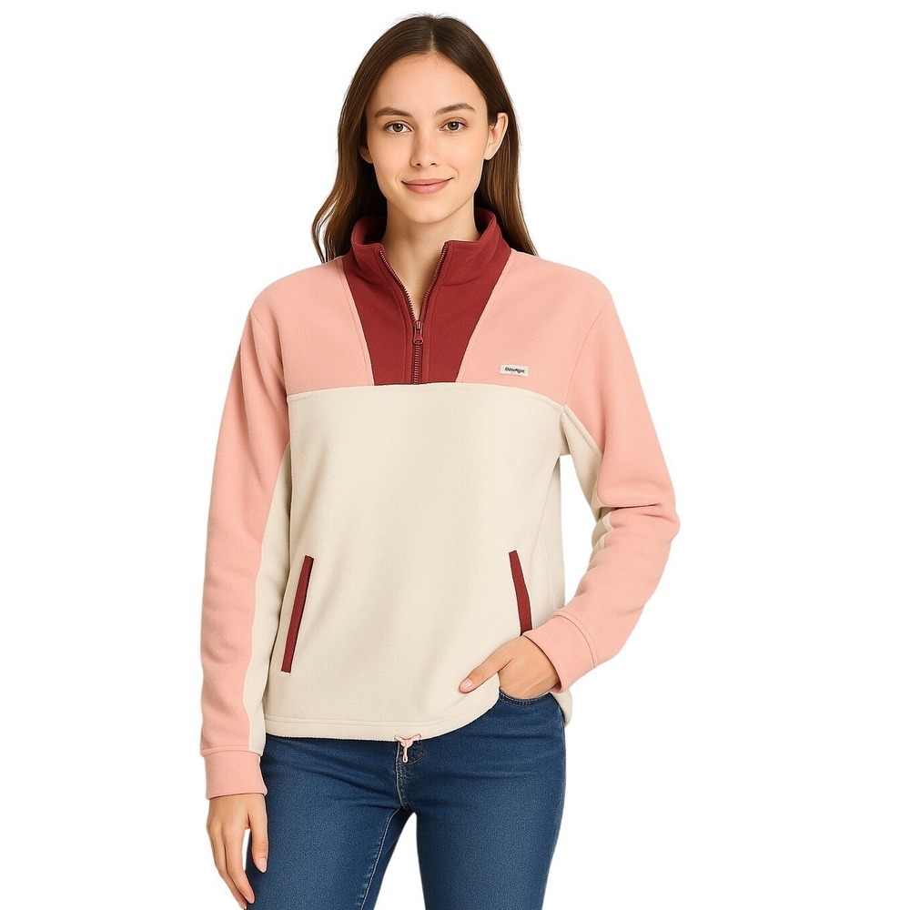 Wrangler Women's XL 1/4 Zip Pullover Sweatshirt Pre-Loved